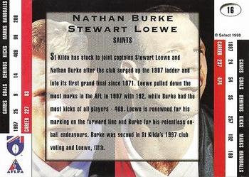 1998 Select AFL Signature Series #16 Nathan Burke / Stewart Loewe Back